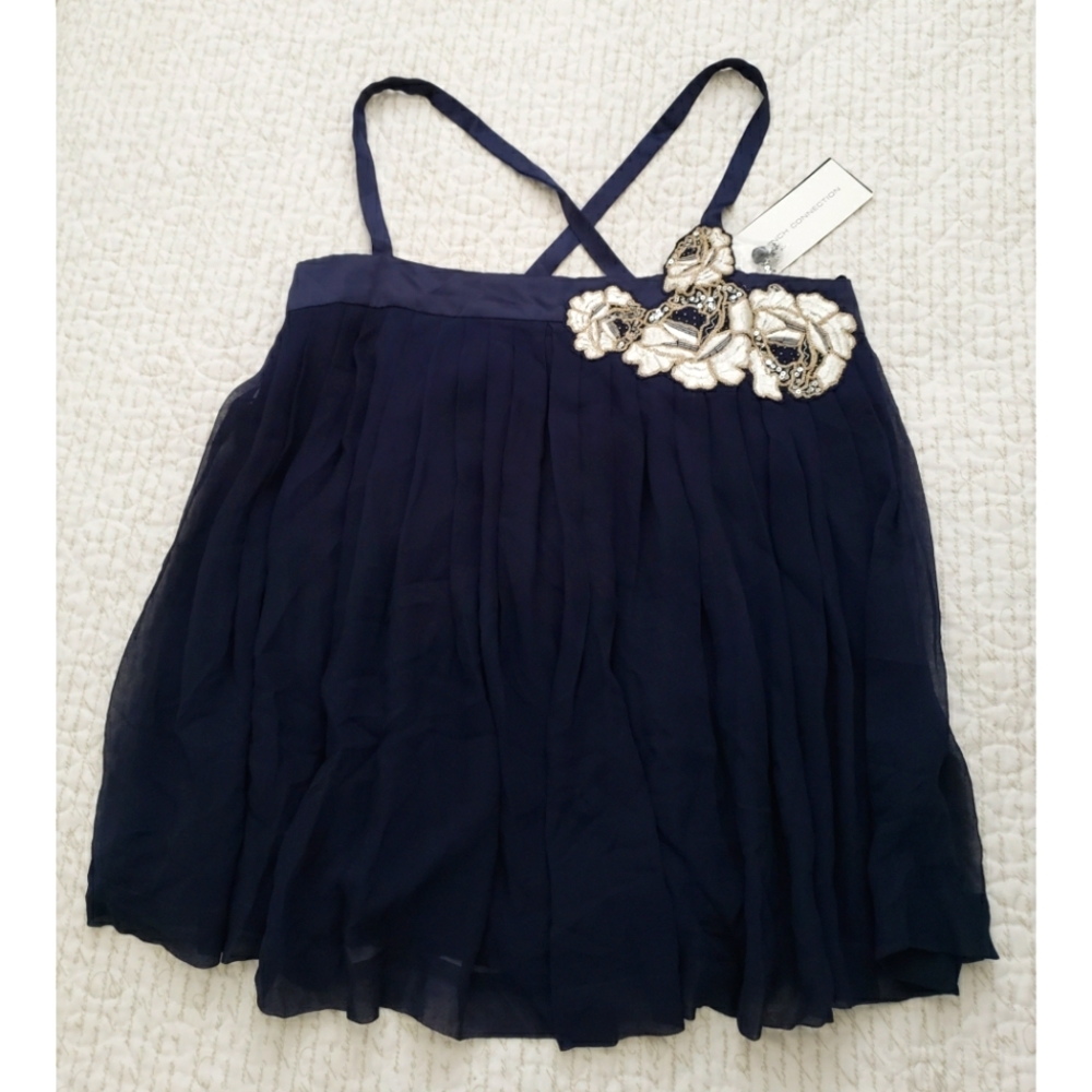 FRENCH CONNECTION Juliet silk floral sequin blouse